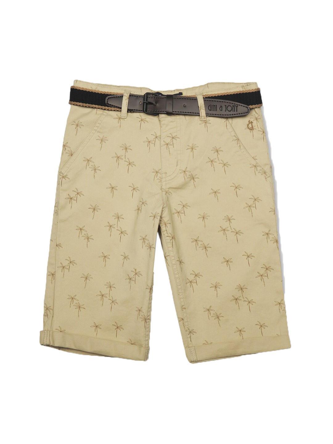 

Gini and Jony Boys Conversational Printed Mid-Rise Cotton Shorts, Beige