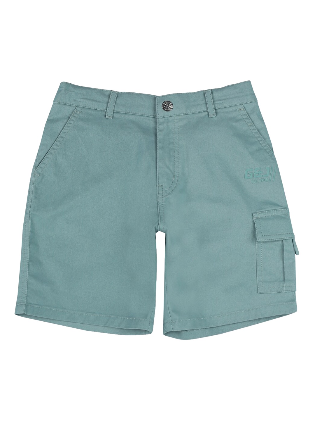 

Gini and Jony Boys Mid-Rise Cotton Shorts, Blue