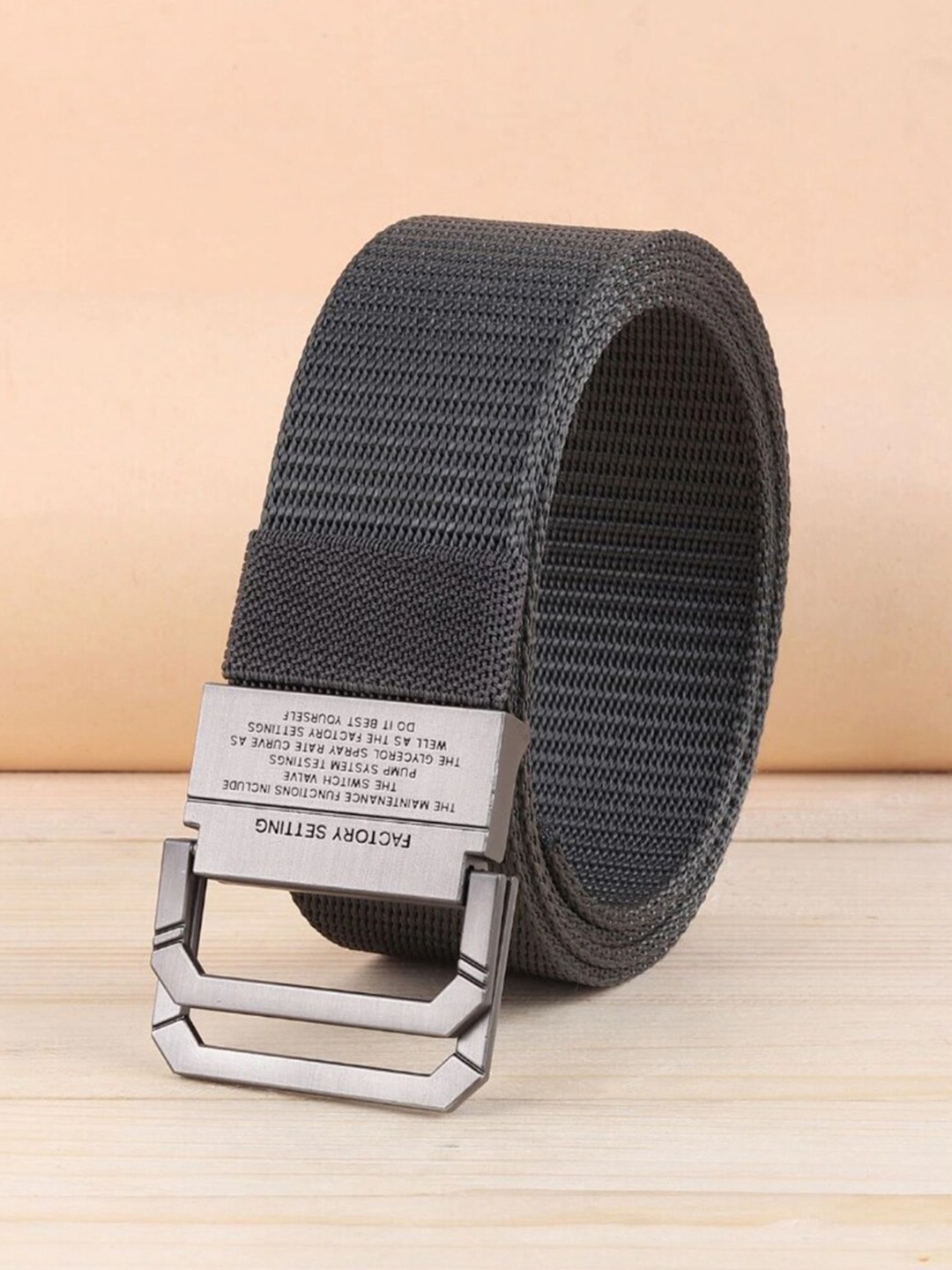 

Kastner Men Textured Wide Belt, Grey