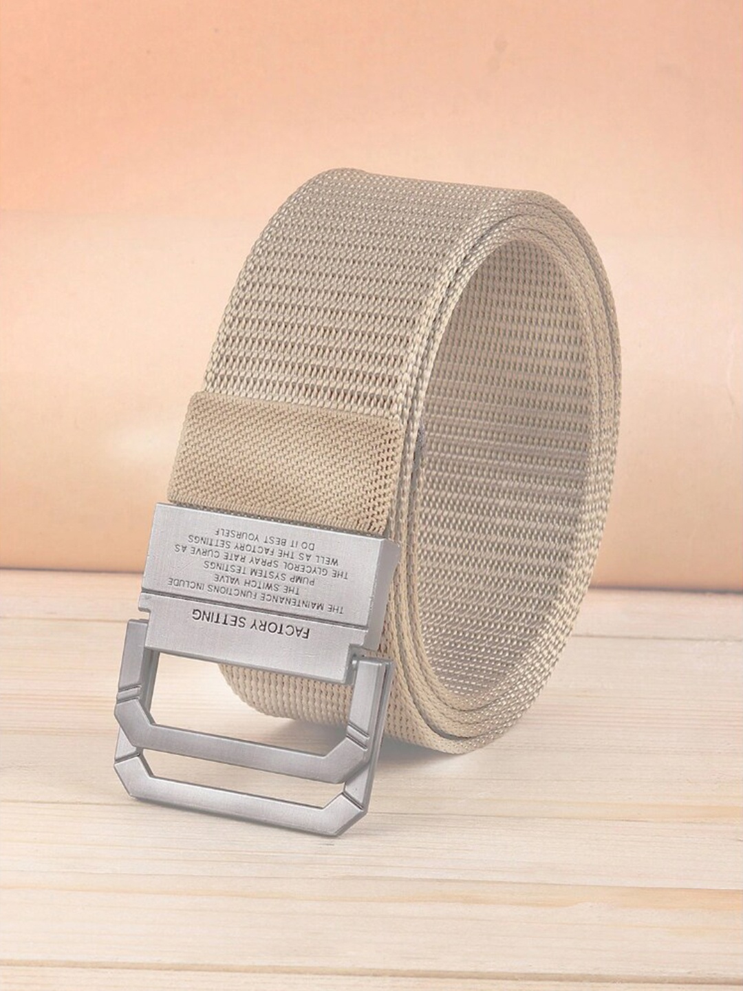 

Kastner Men Textured Wide Belt, Beige
