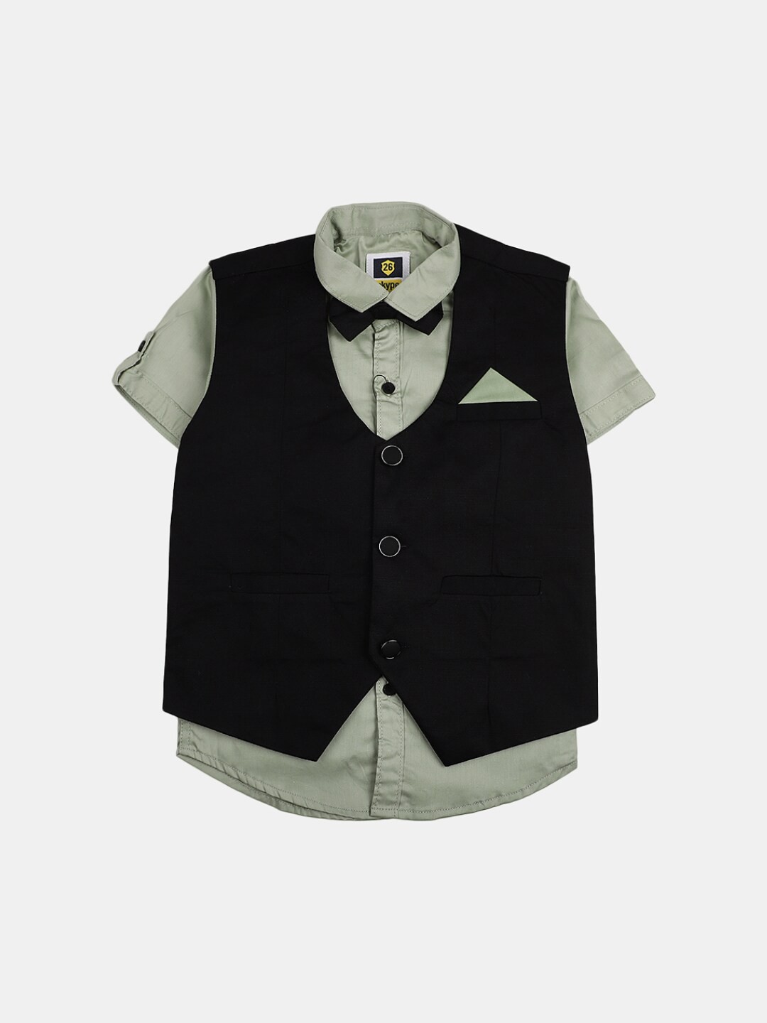 

V-Mart Boys Classic Spread Collar Casual Satin Shirt, Olive