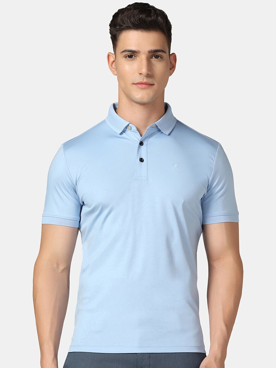 

Blackberrys Polo Collar Slim Fit Pure Cotton T-shirt, Blue