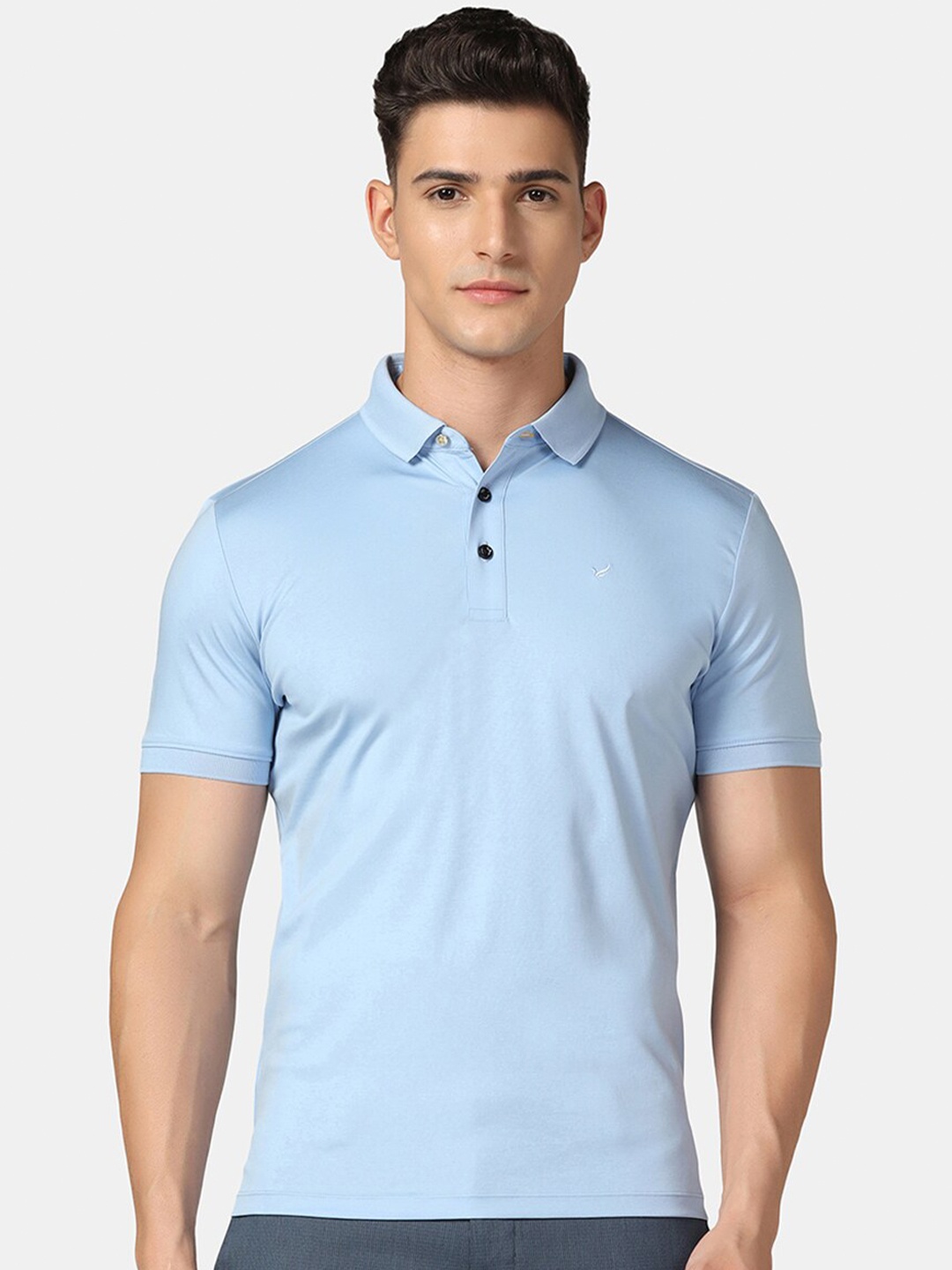 

Blackberrys Polo Collar Slim Fit Pure Cotton T-shirt, Blue