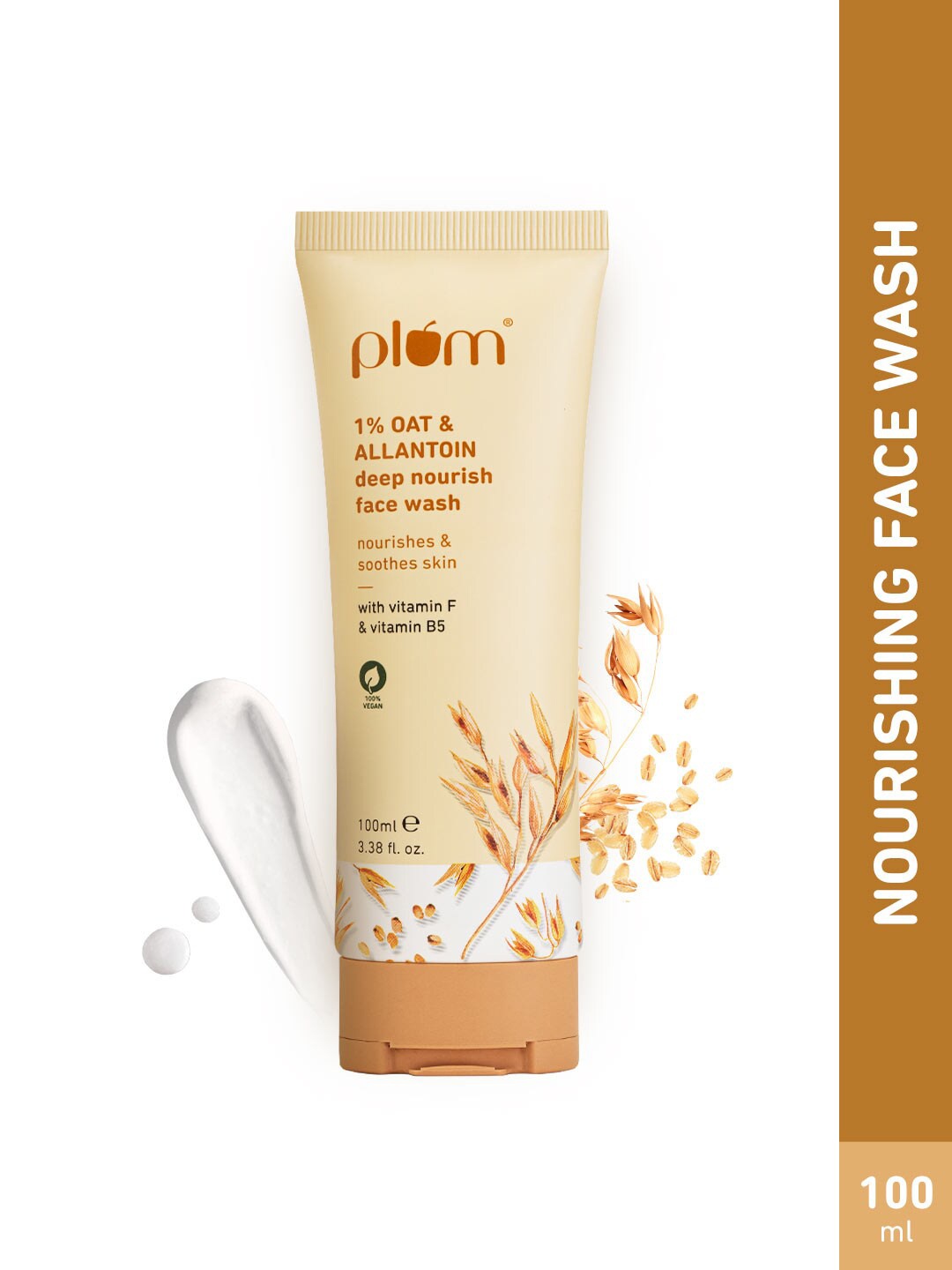 

Plum 1% Oat & Allantoin Deep Nourish Face Wash-100 ml, Beige