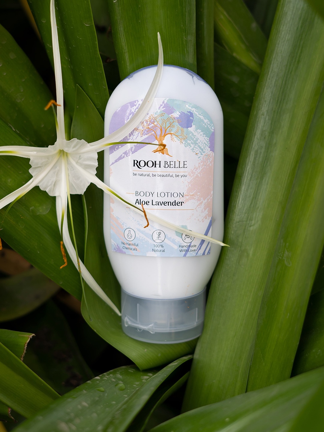 

Roohbelle Natural Aloe Lavender Body Lotion-100g, White