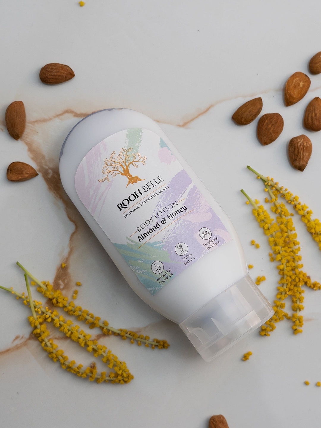 

Roohbelle Almond & Honey Body Lotion-100g, White