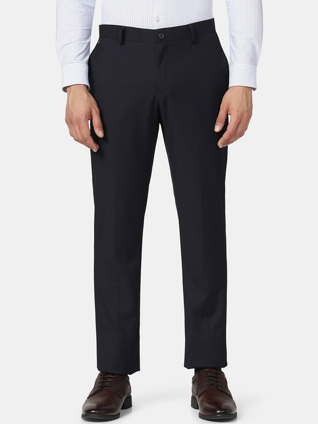 

Blackberrys Men Slim Fit Formal Trousers, Navy blue