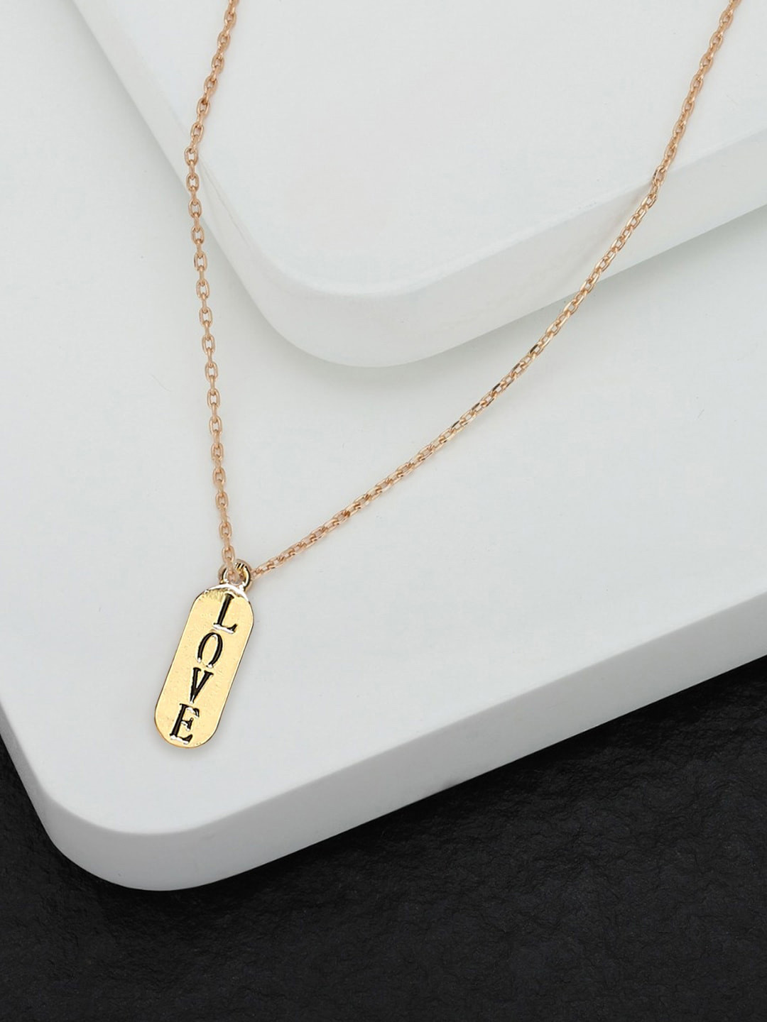 

OOMPH Gold Plated Love Charm Anklet