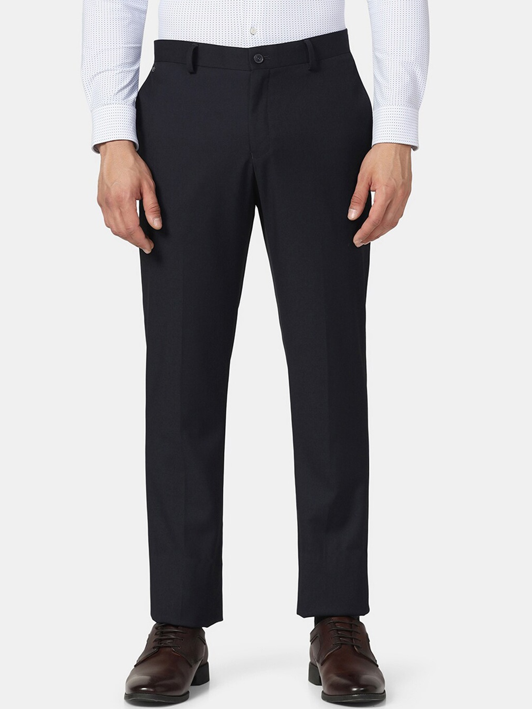 

Blackberrys Men Slim Fit Formal Trousers, Navy blue