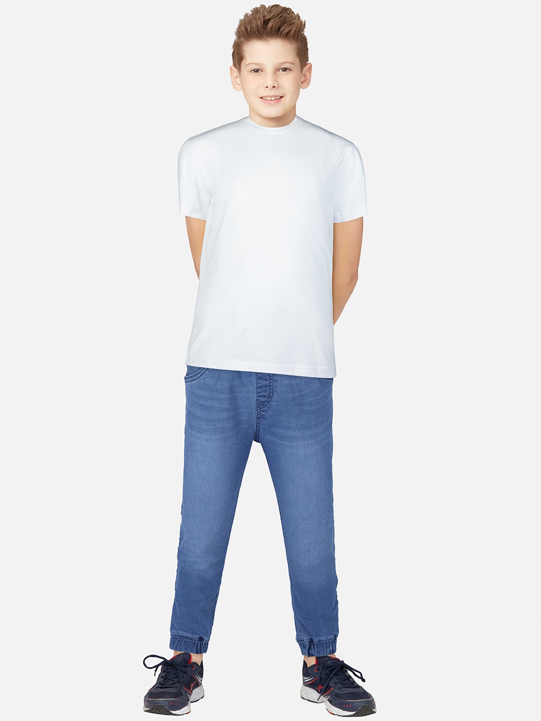 

Palm Tree Boys Mid-Rise Light Fade Joggers, Blue