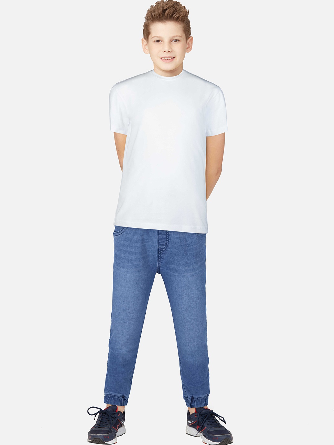 

Palm Tree Boys Mid-Rise Light Fade Joggers, Blue