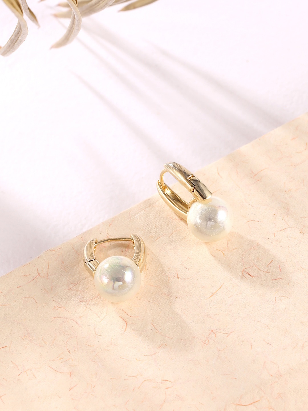 

XPNSV Gold-Plated Contemporary Hoop Earrings