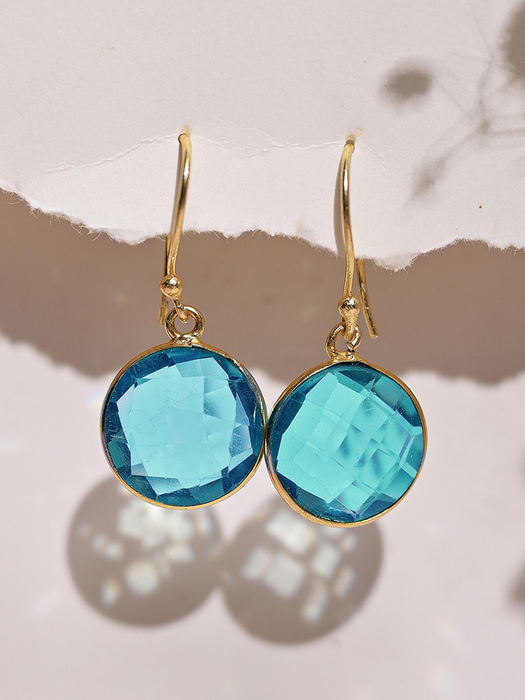 

XPNSV Gold-Plated Contemporary Drop Earrings
