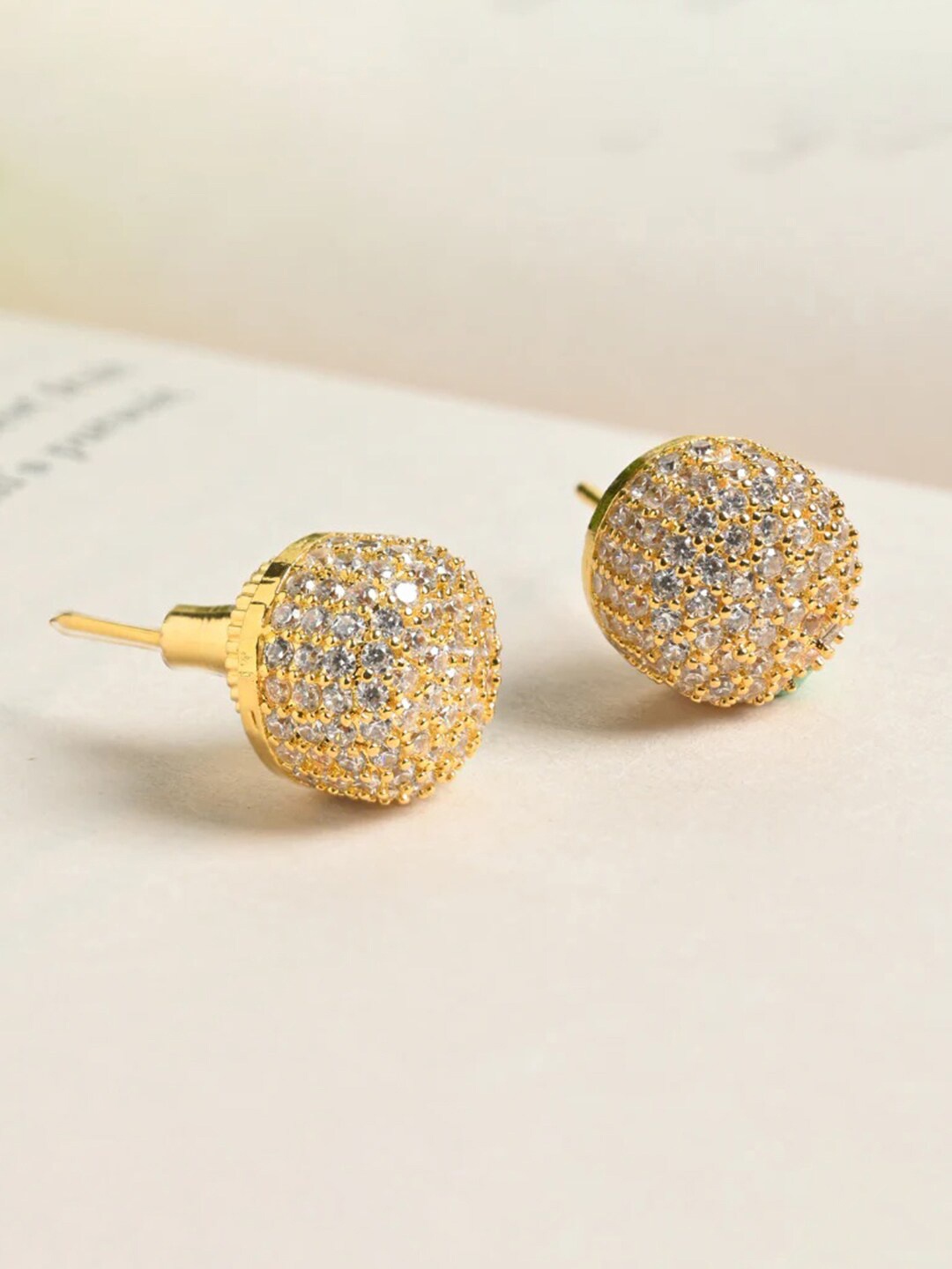 

XPNSV Gold-Plated Contemporary Studs Earrings