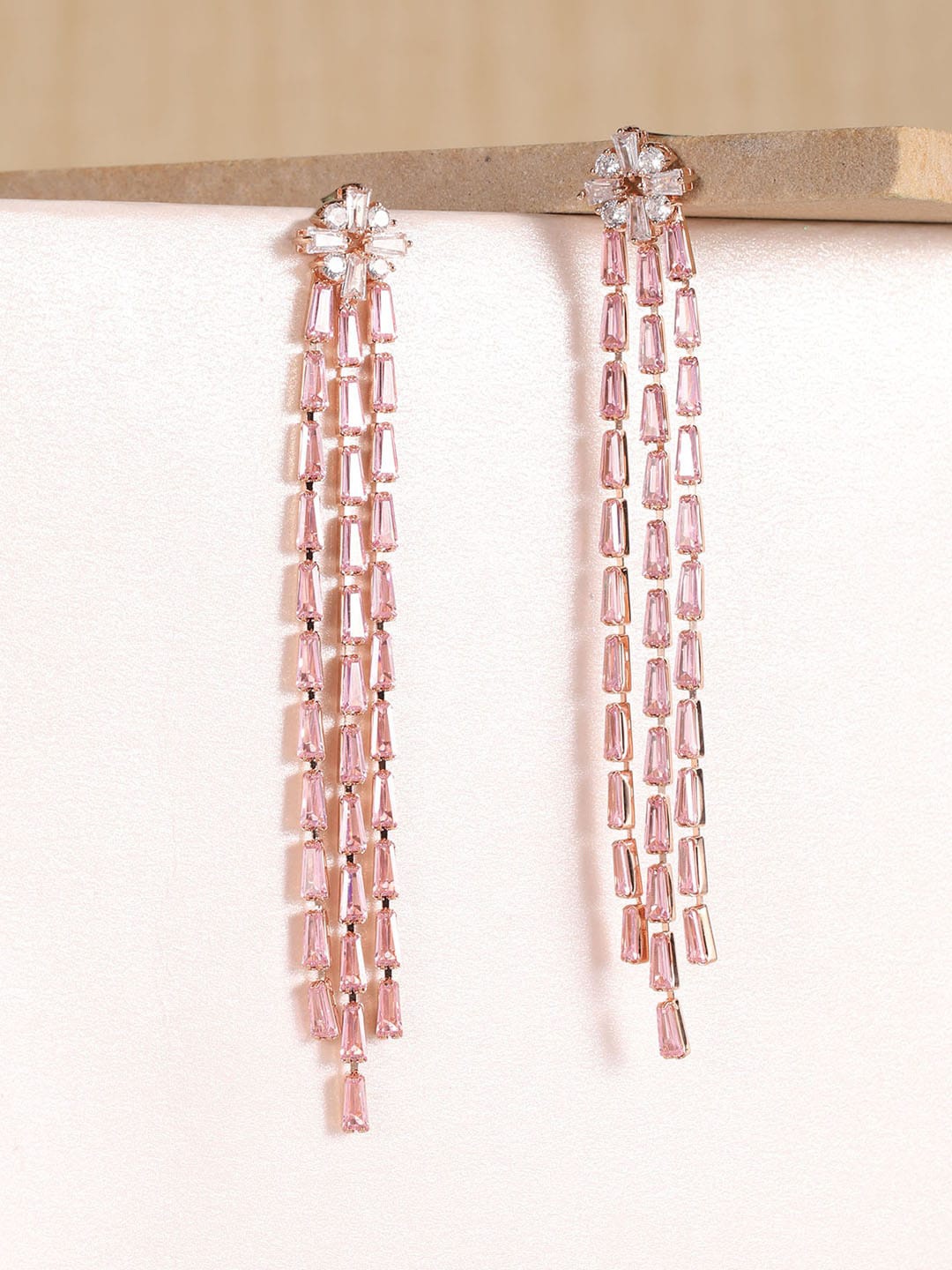 

XPNSV Gold Plated Contemporary Drop Earrings