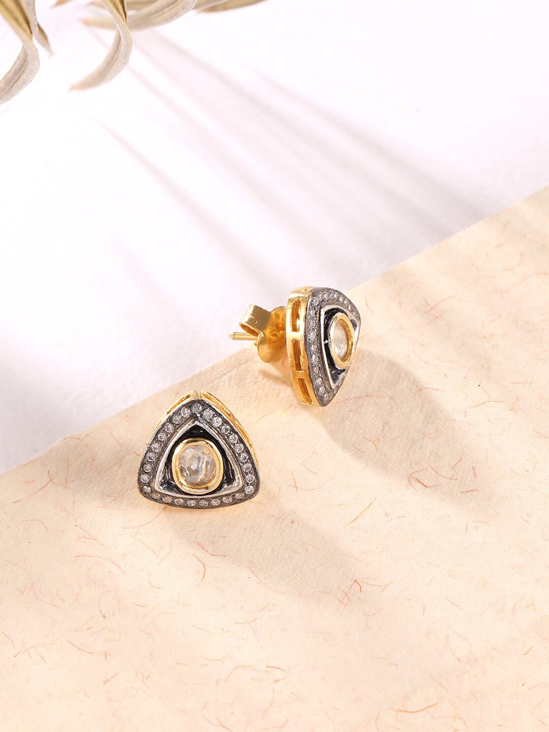 

XPNSV Gold-Plated Contemporary Studs Earrings