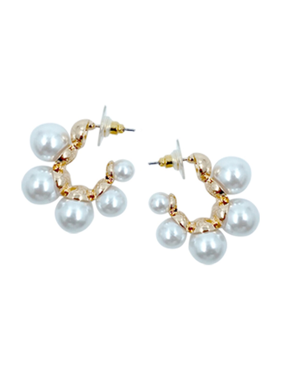 

XPNSV Gold-Plated Contemporary Studs Earrings