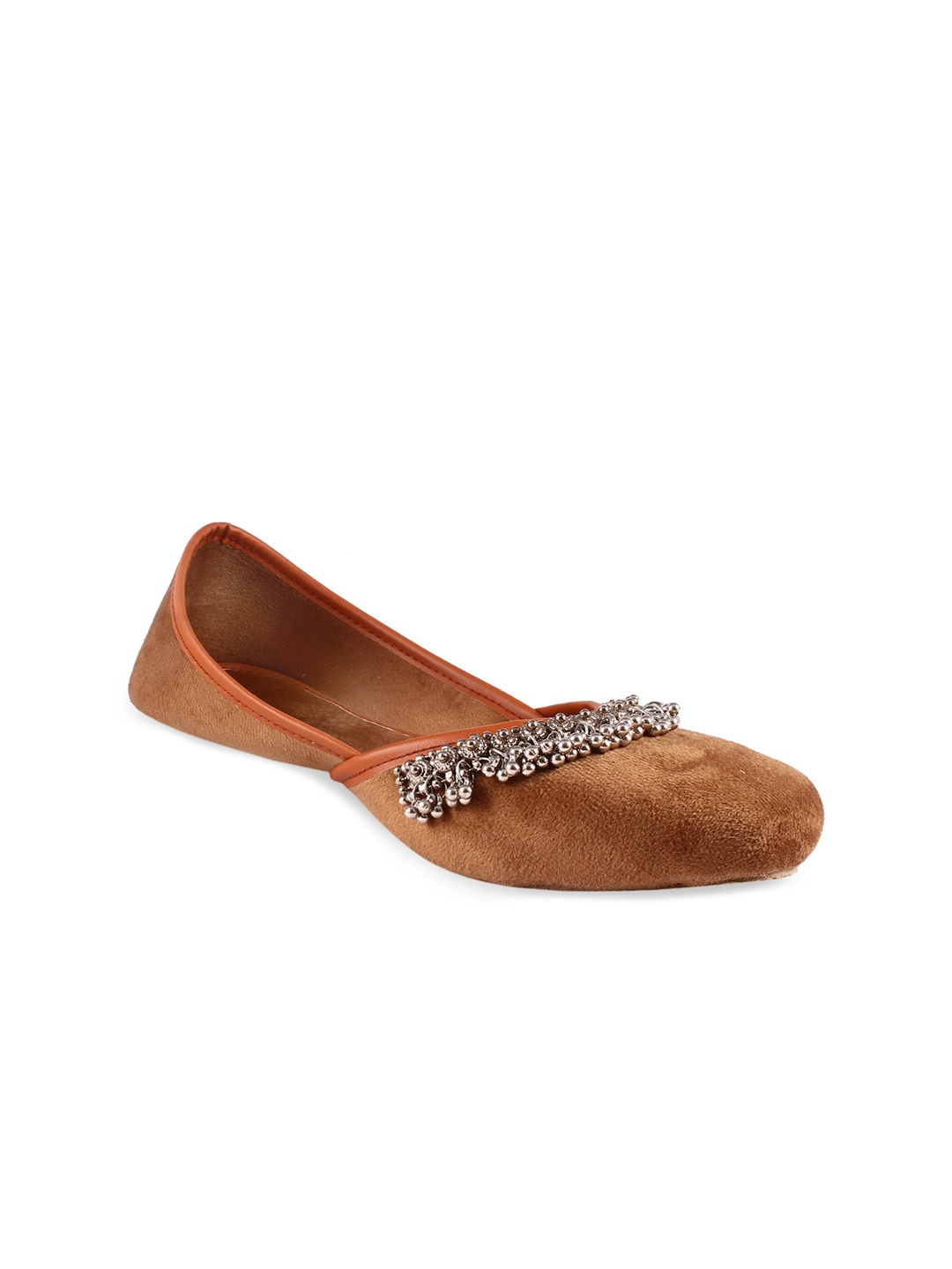 

Apratim Embellished Ethnic Mojaris, Brown