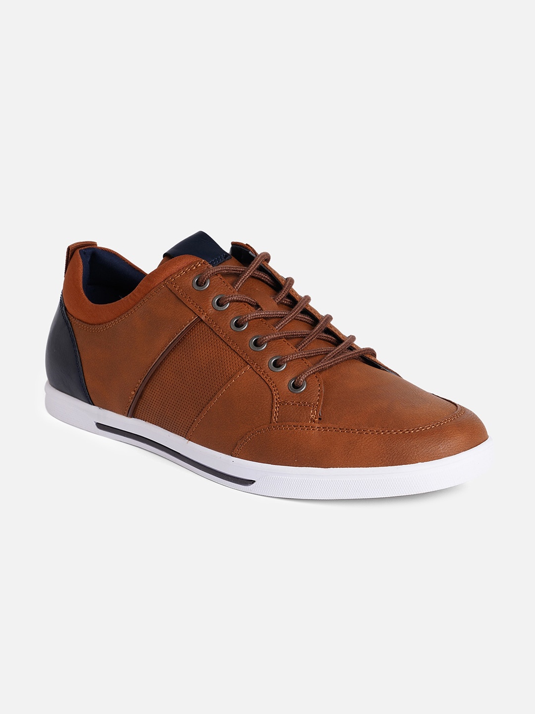 

Call It Spring Men Textured Perforated Sneakers, Brown
