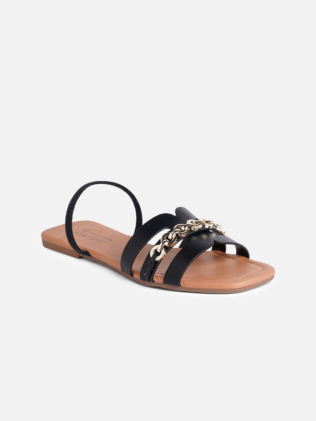

Call It Spring Women Embellished Open Toe Flats, Black