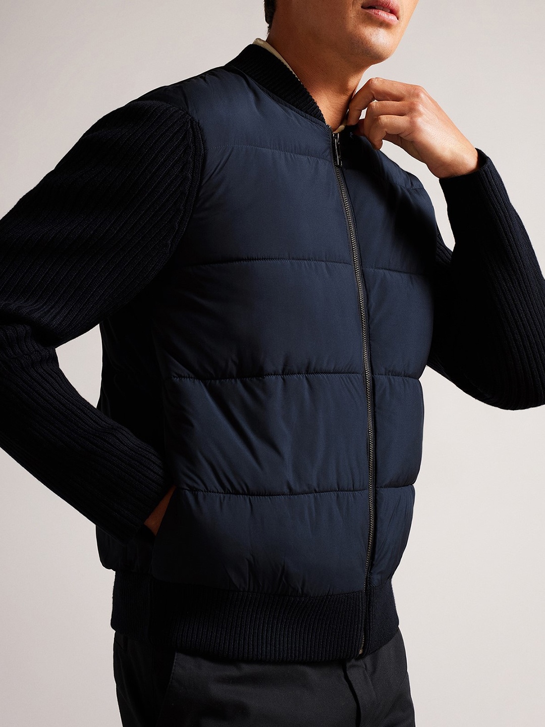 

Ted Baker Men Long Sleeves Woollen Padded Jacket, Navy blue