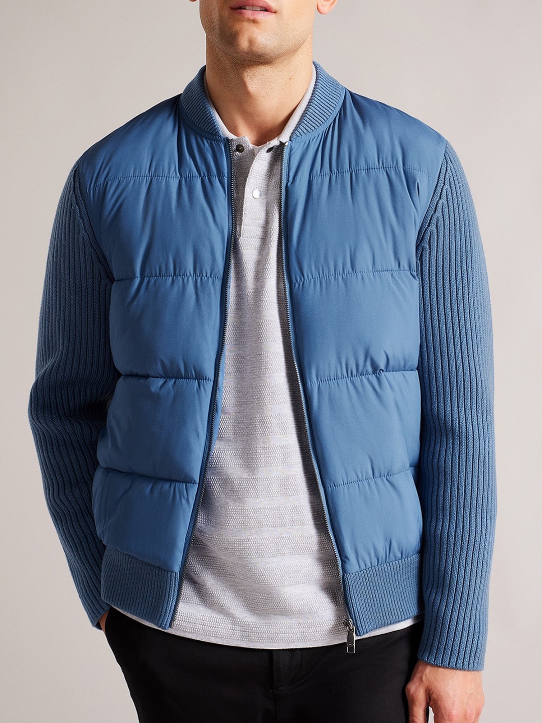 

Ted Baker Men Woolen Puffer Jacket, Blue