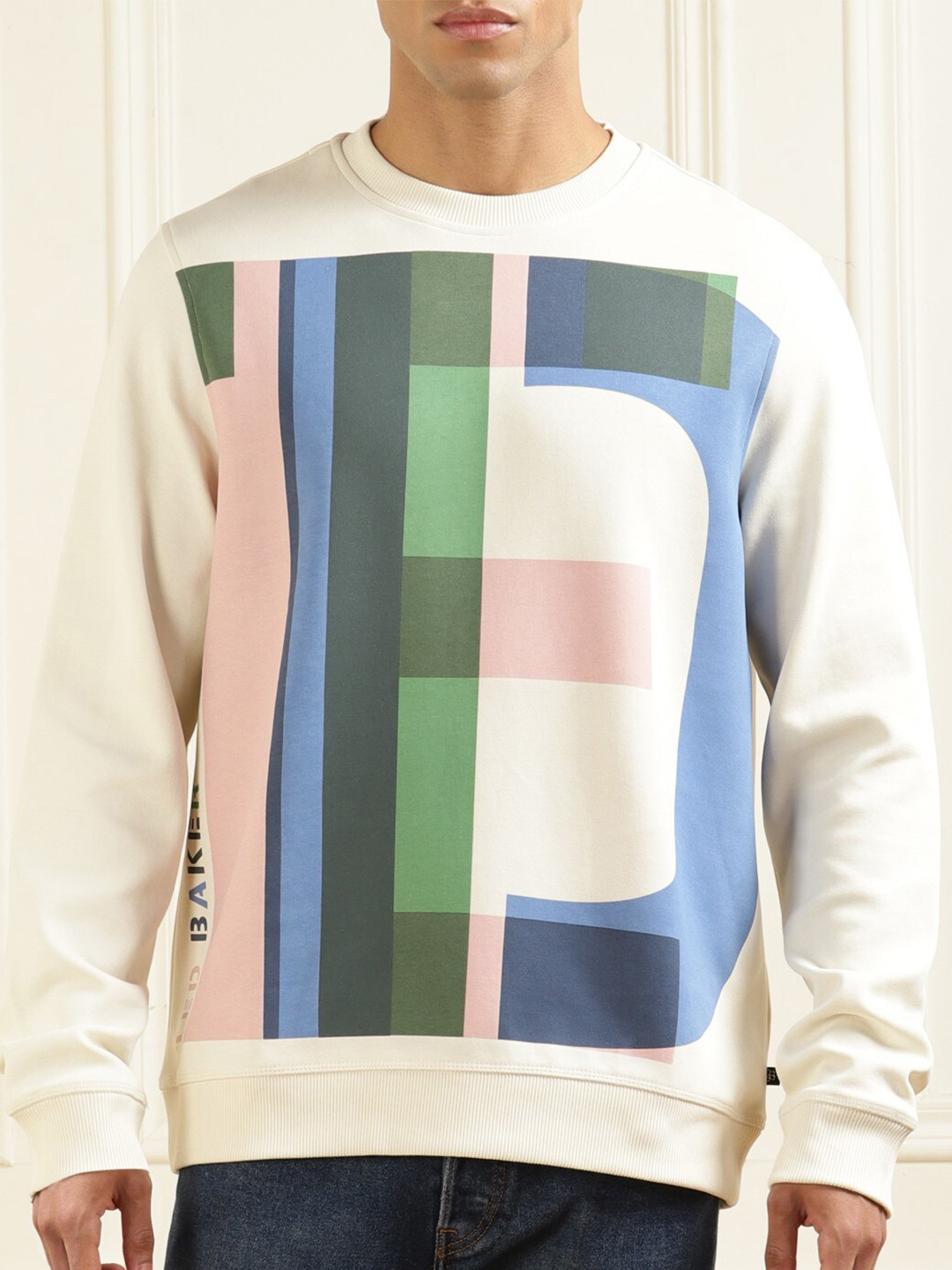 

Ted Baker Typography Printed Cotton Sweatshirt, White