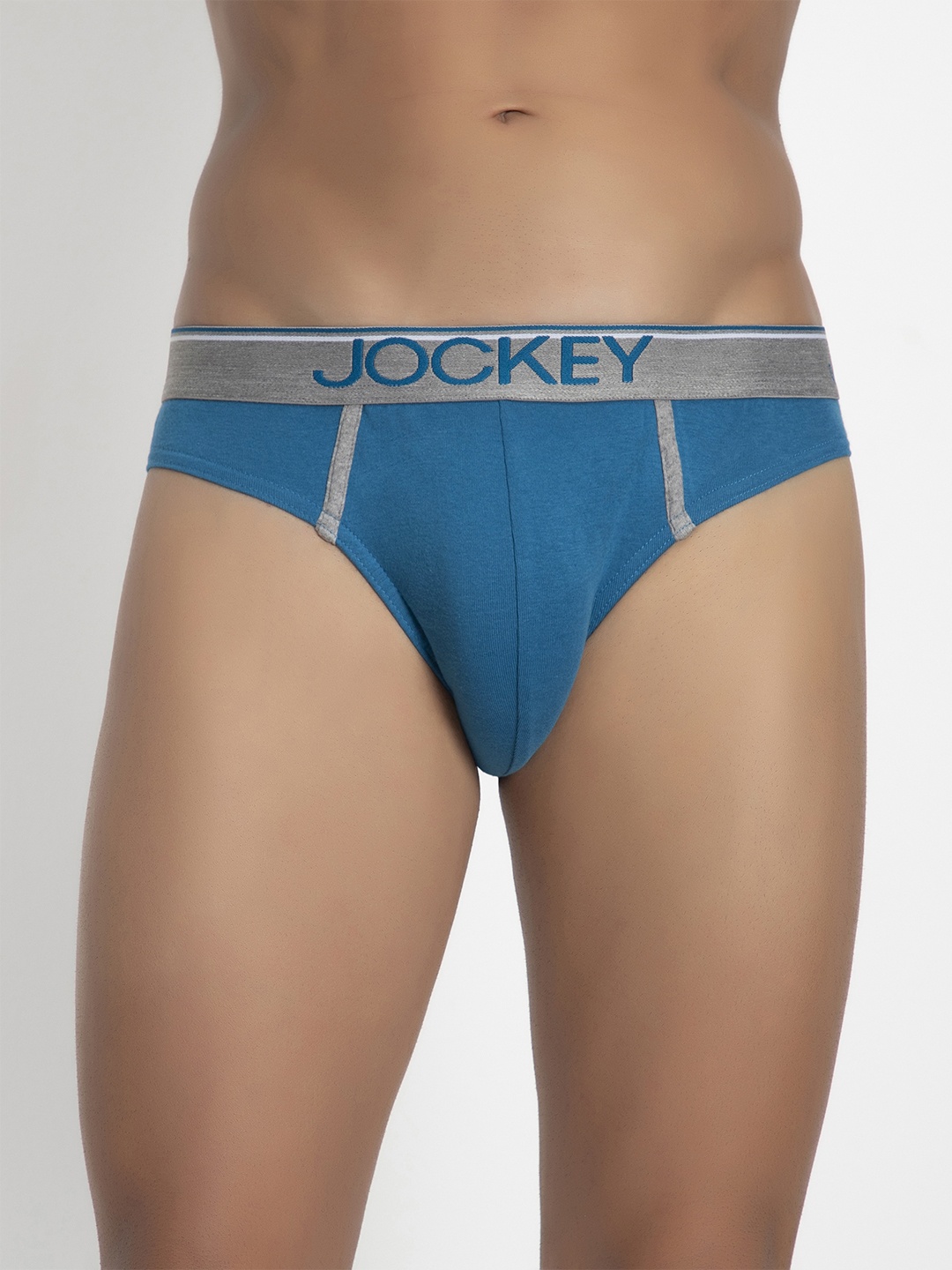 

Jockey Men Mid-Rise Anti-Microbial Cotton Basic Briefs 8044-0105-BLUSP, Blue