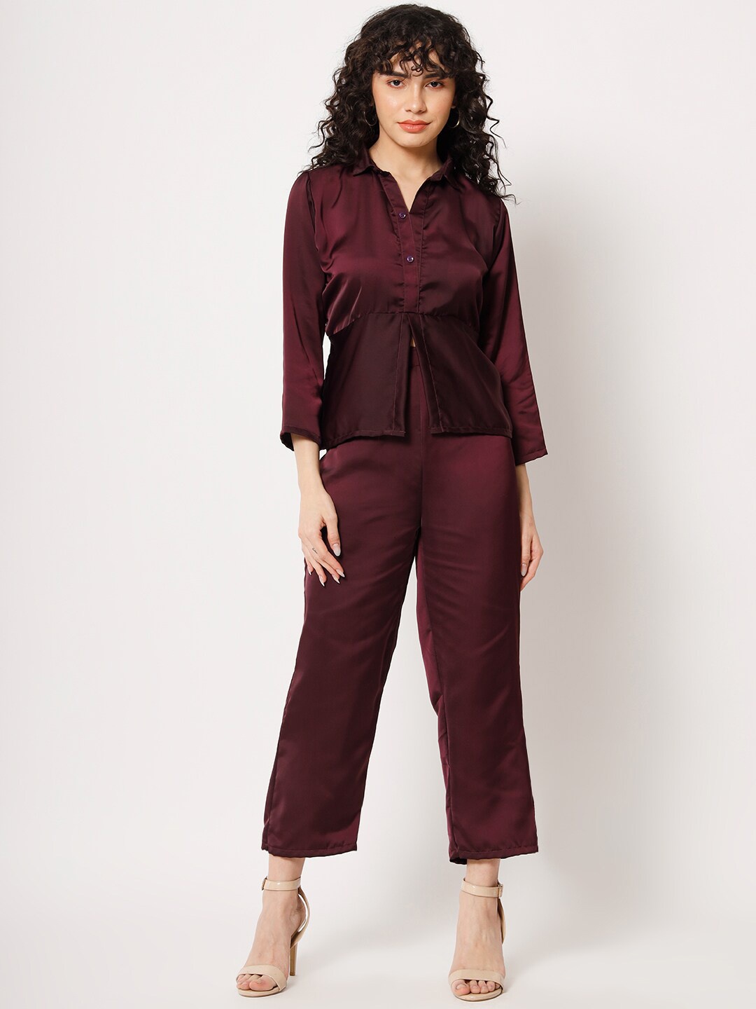 

BCZ STYLE Women's Slim Fit Casual co-ords set, Purple