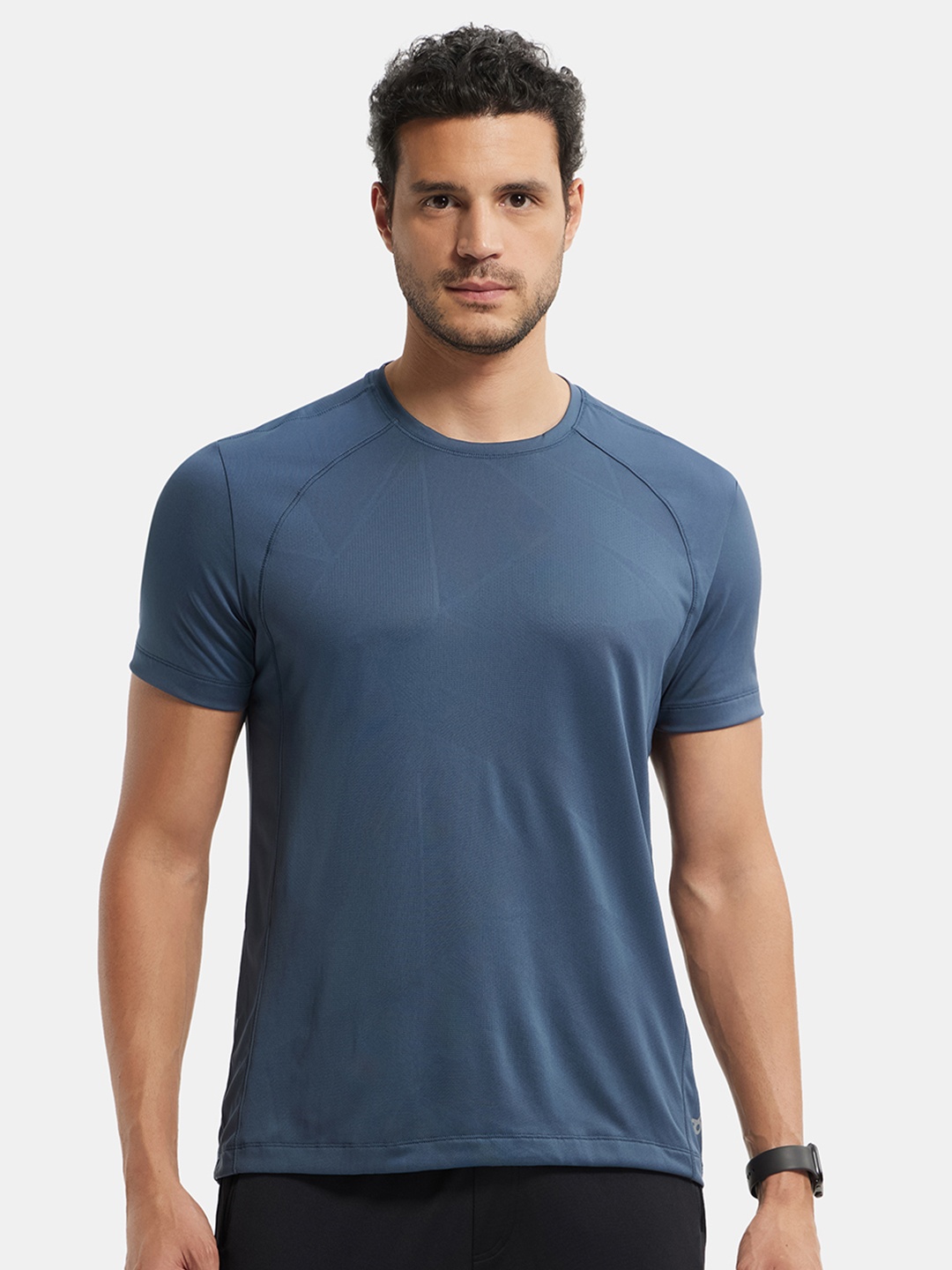

Jockey Microfiber Fabric T-Shirt with Breathable Mesh-MV15, Navy blue
