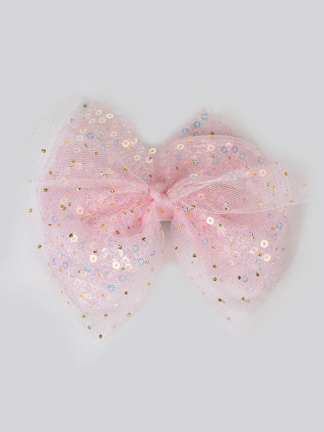 

Choko Girls Sheer Glitter Wing Bow Hairclip, Pink