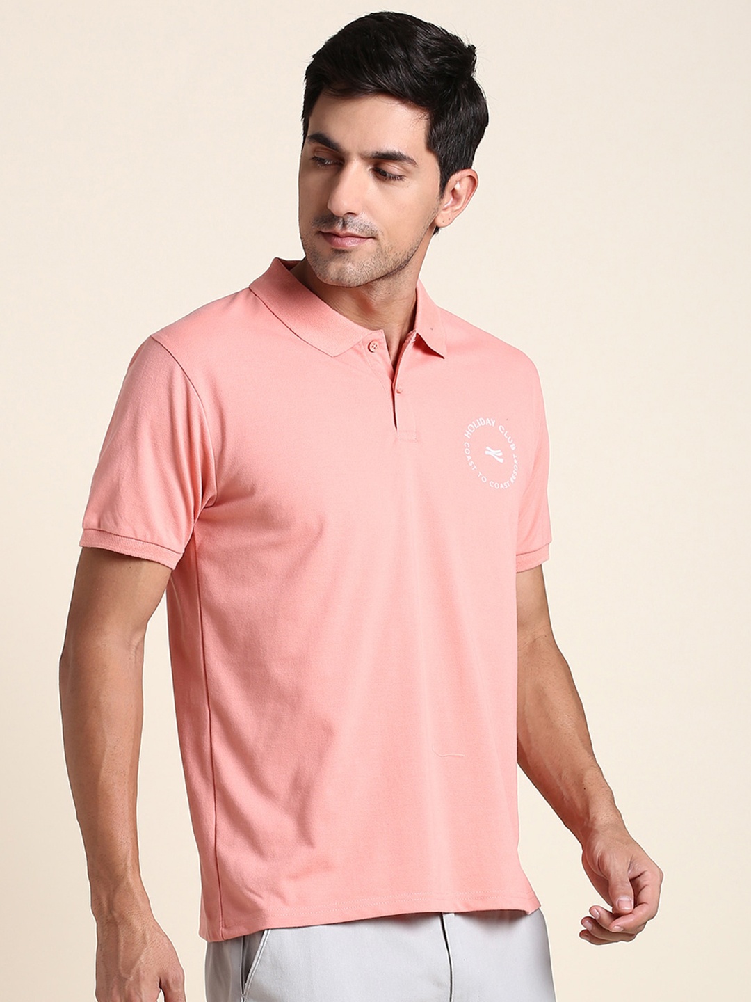 

Dennis Lingo Polo Collar Regular Fit T-shirt, Pink