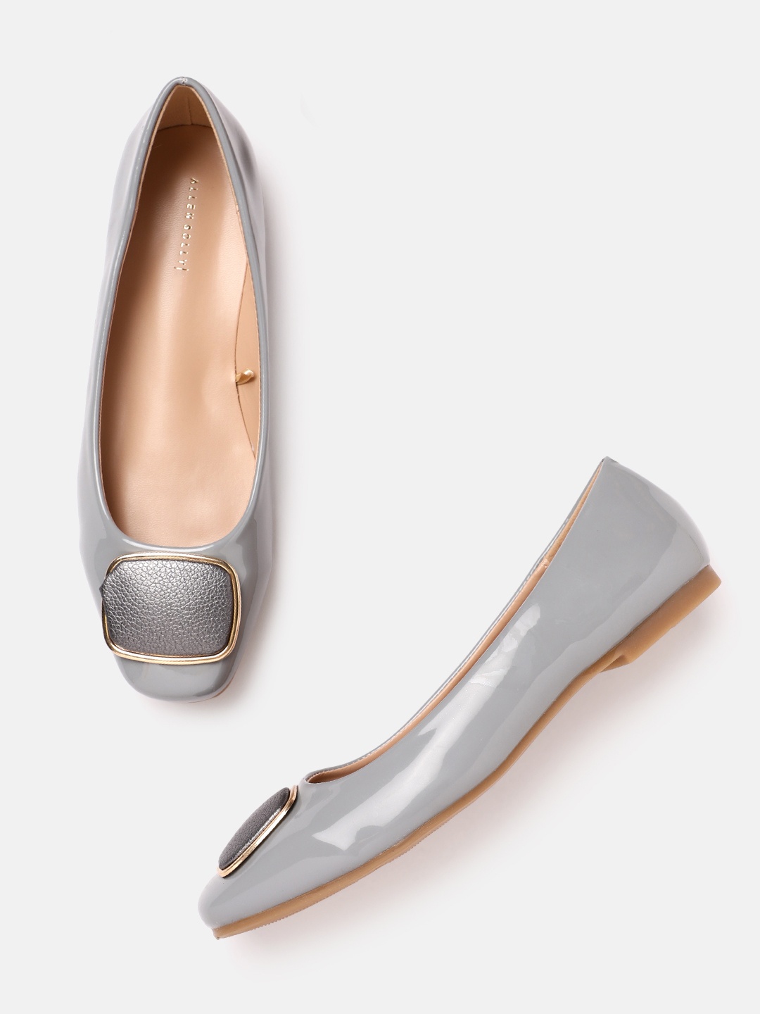 

Allen Solly Women Ballerinas with Metallic Detail, Grey