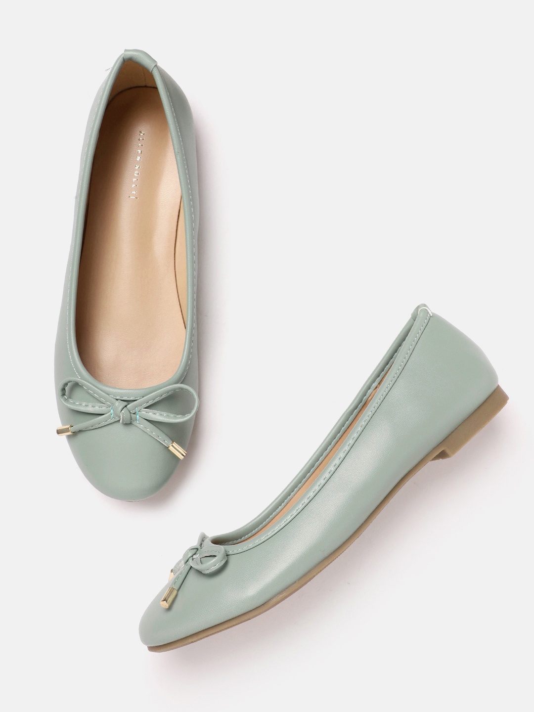 

Allen Solly Women Ballerinas with Bow Detail, Green