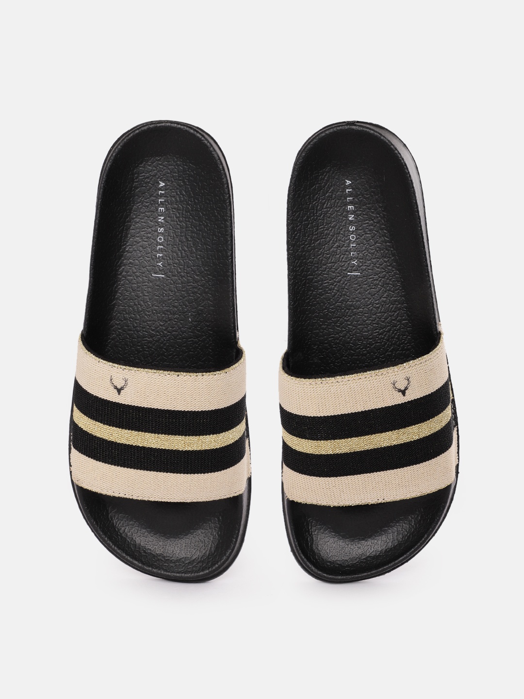 

Allen Solly Women Striped Sliders, Beige