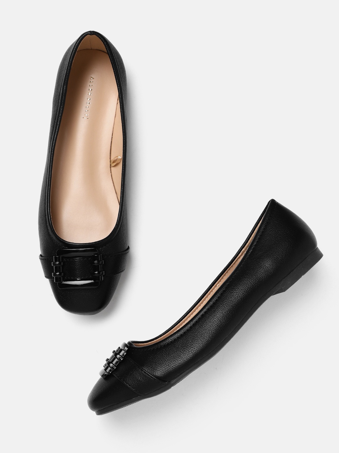 

Allen Solly Women Ballerinas with Slider Metallic Detail, Black