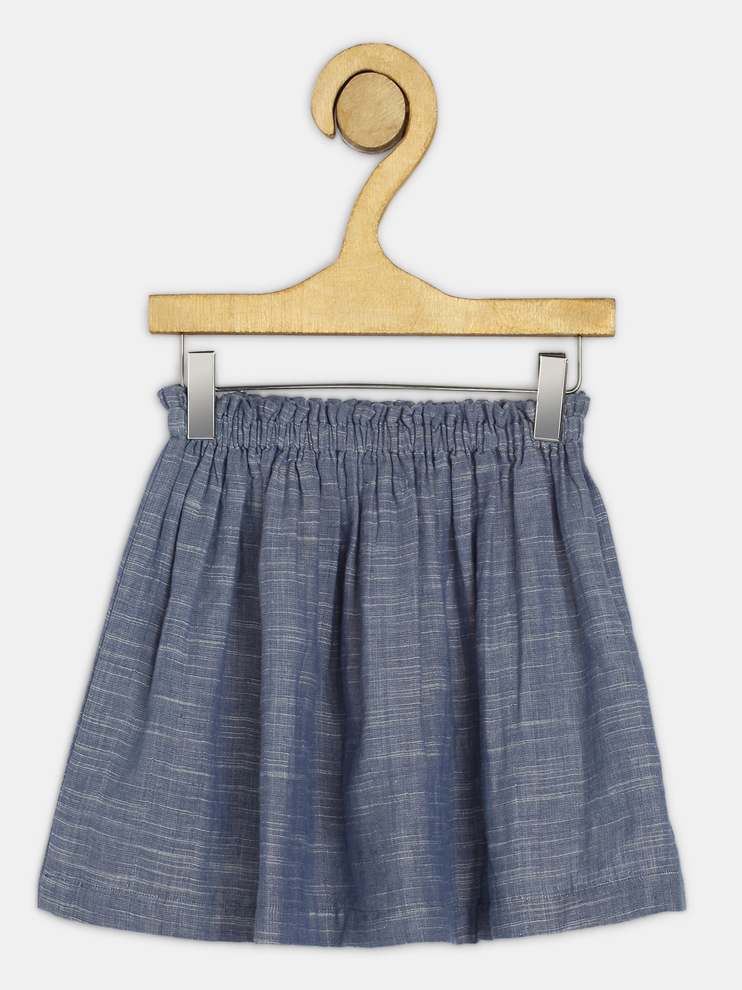 

Ka-mee Girls Printed Pure Cotton Knee Length Flared Skirt, Grey