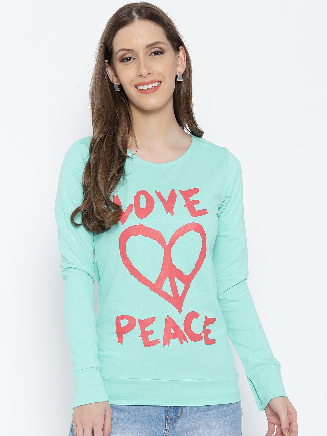 

Style Quotient Women Blue Printed Sweatshirt