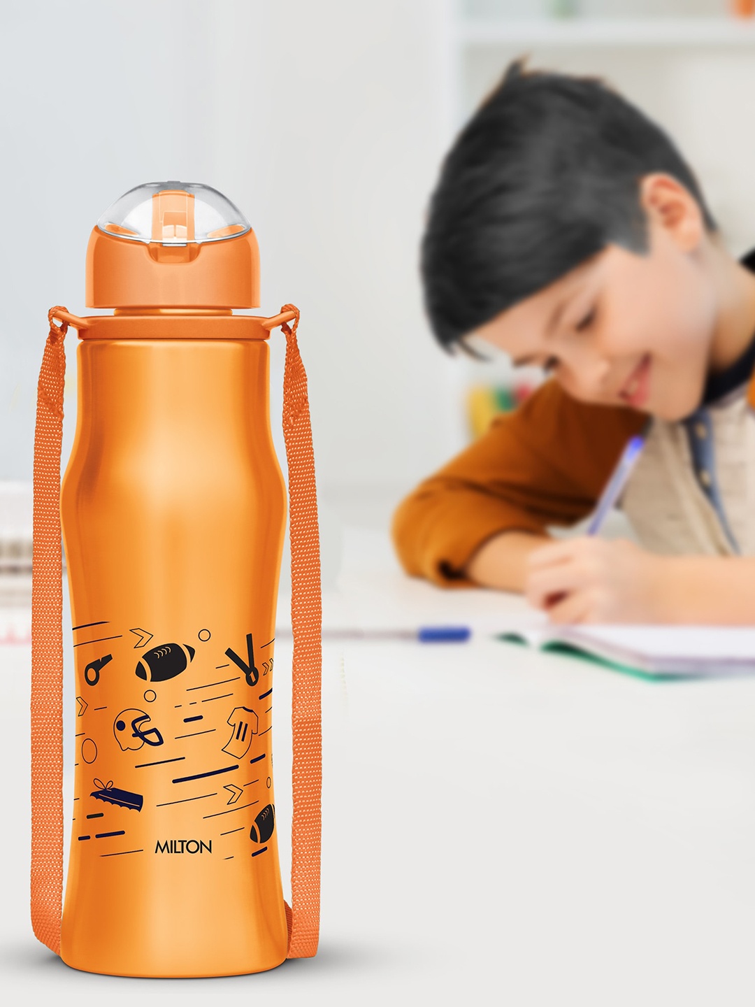 

Milton Gaiety 650 Orange Stainless Steel Water Bottle 600 ml