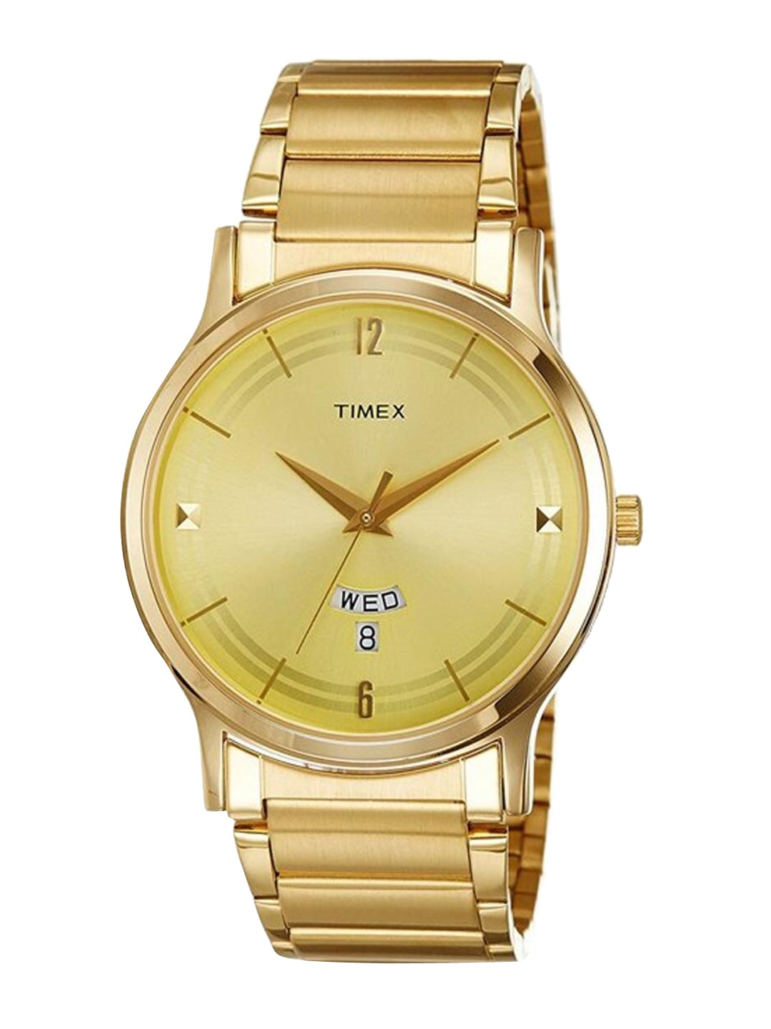 

Timex Men Dial & Stainless Steel Bracelet Style Straps Analogue Watch TI000R421, Gold