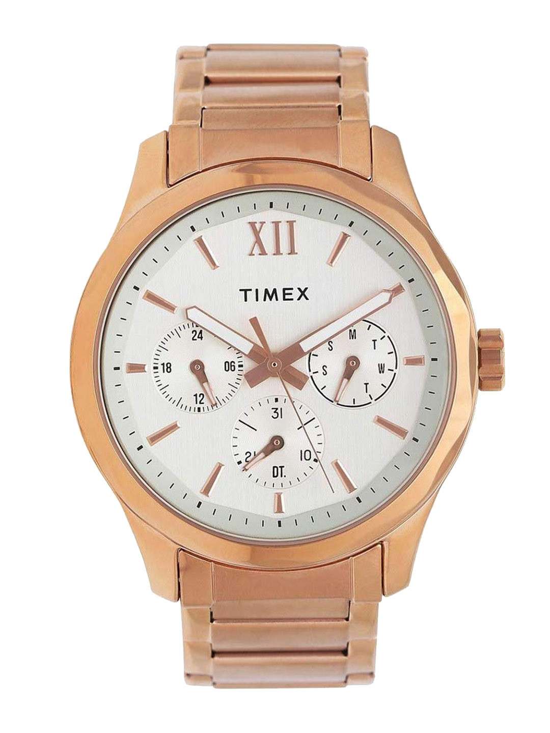 

Timex Men Brass Dial & Straps Analogue Watch TW0TG7618, White