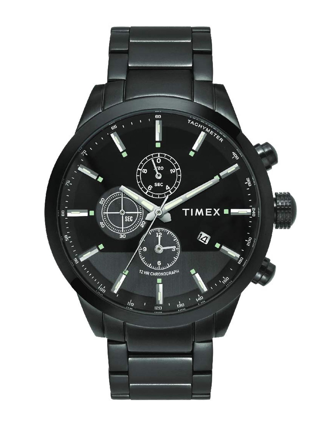 

Timex Men Stainless Steel Bracelet Style Straps Analogue Watch TWEG18421, Black