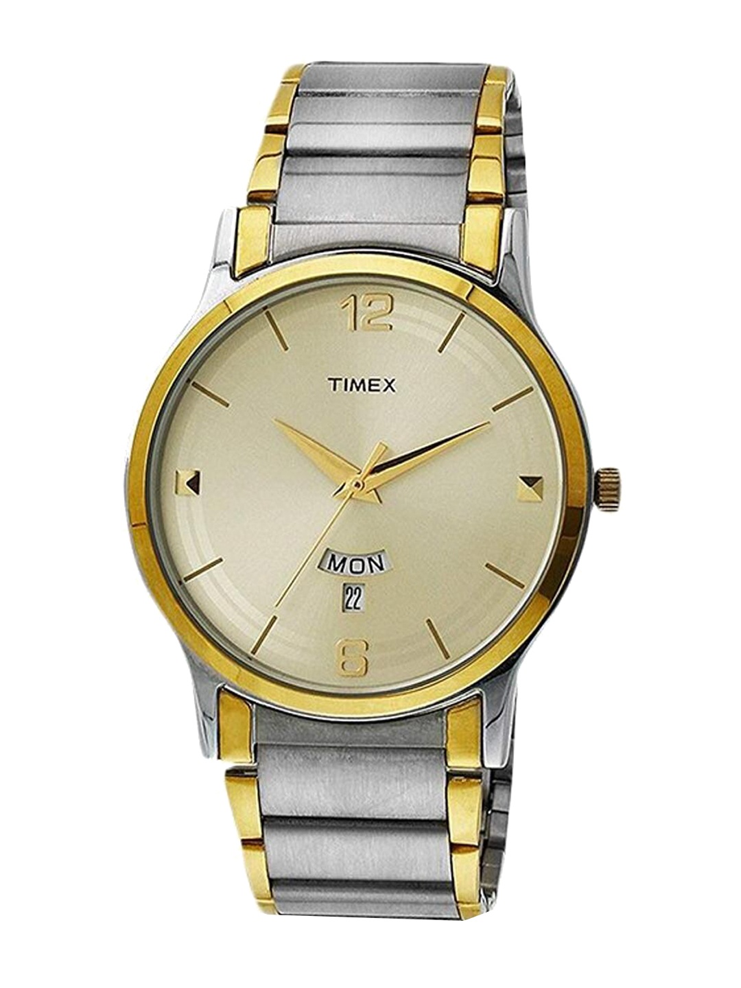 

Timex Men Brass Embellished Dial & Straps Analogue Watch TW000R426, Silver