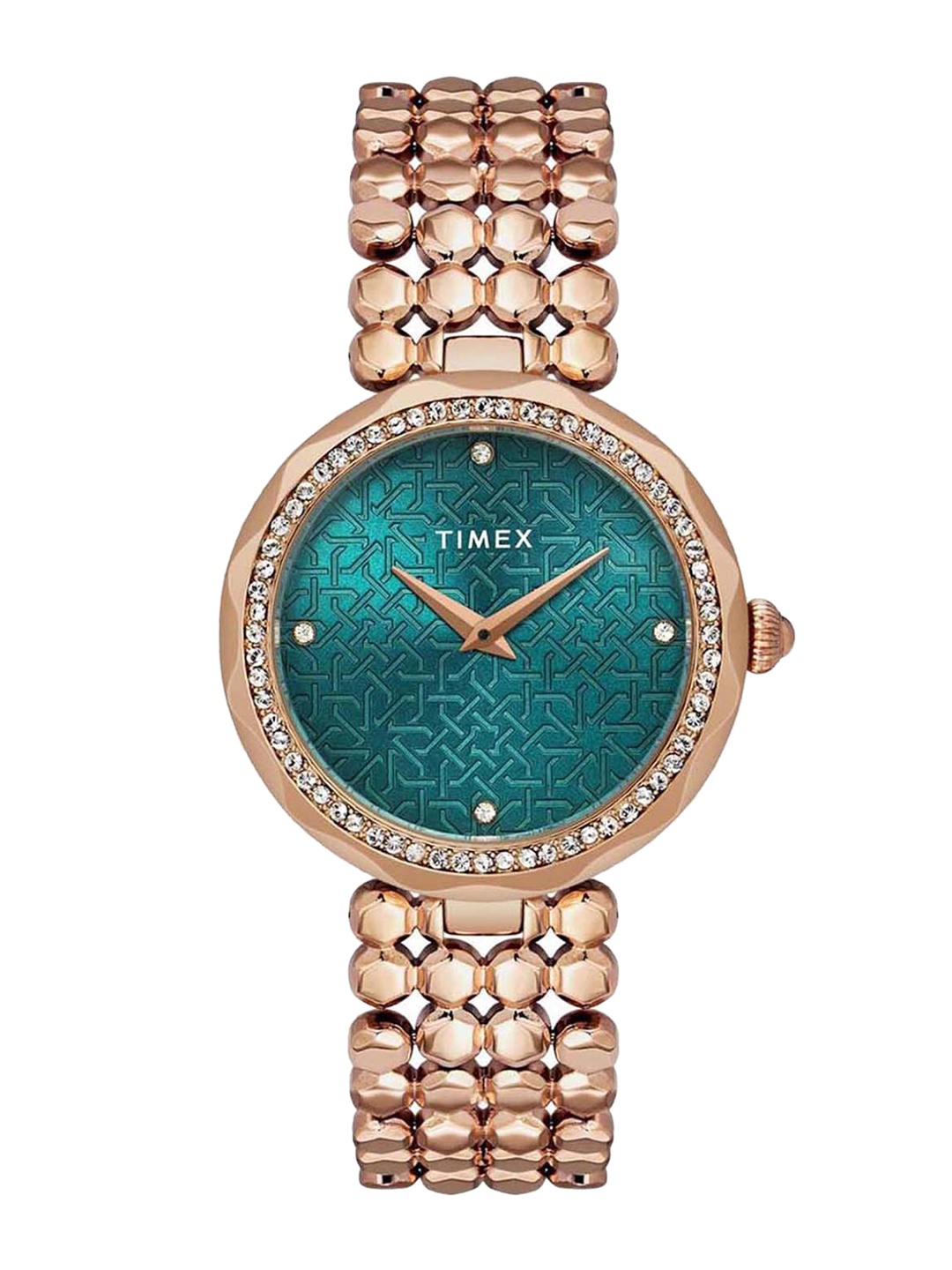 

Timex Women Brass Metal Analogue Watch TWEL13907, Green