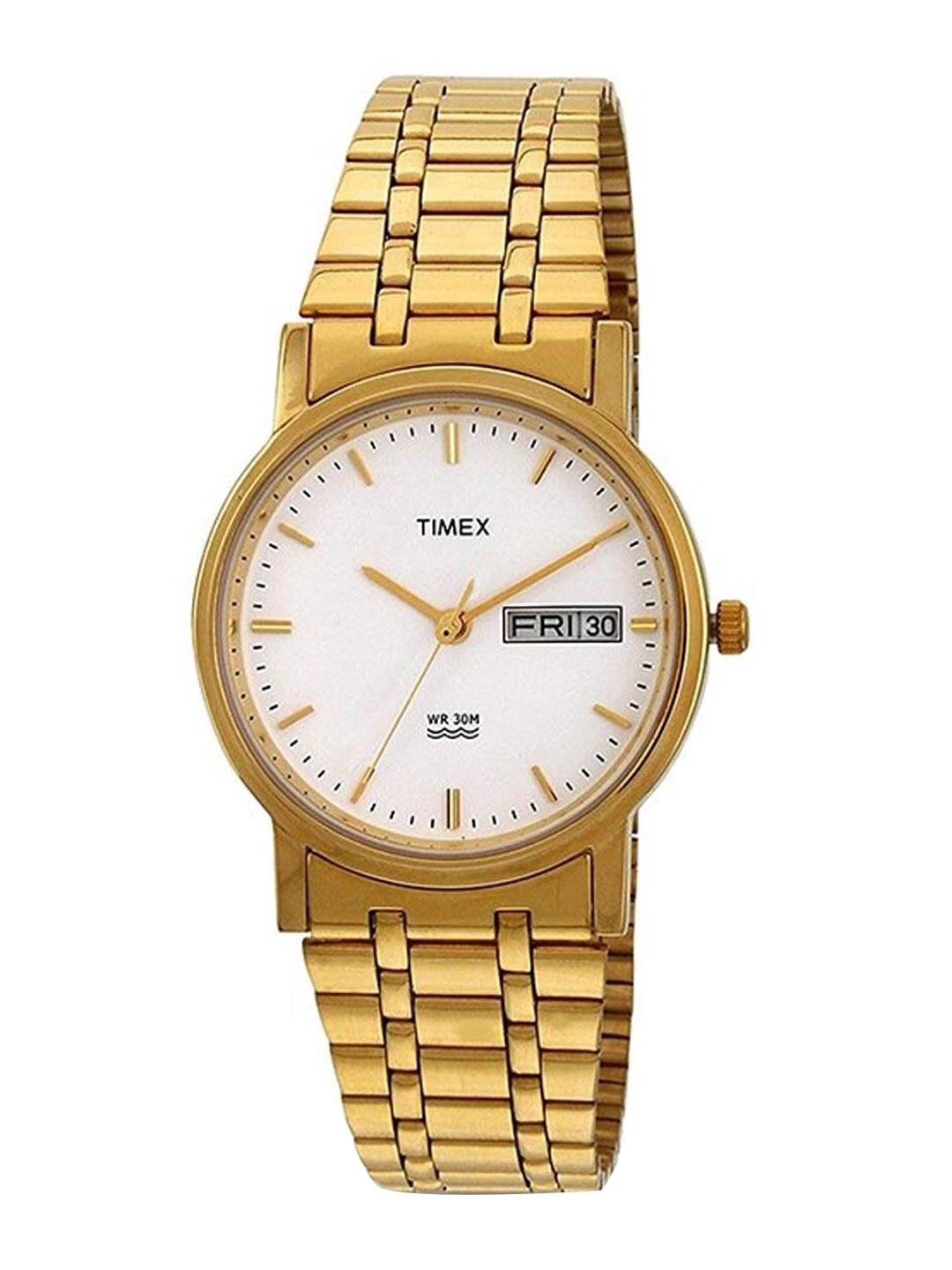 

Timex Men Dial & Stainless Steel Bracelet Style Straps Analogue Watch A503, Gold