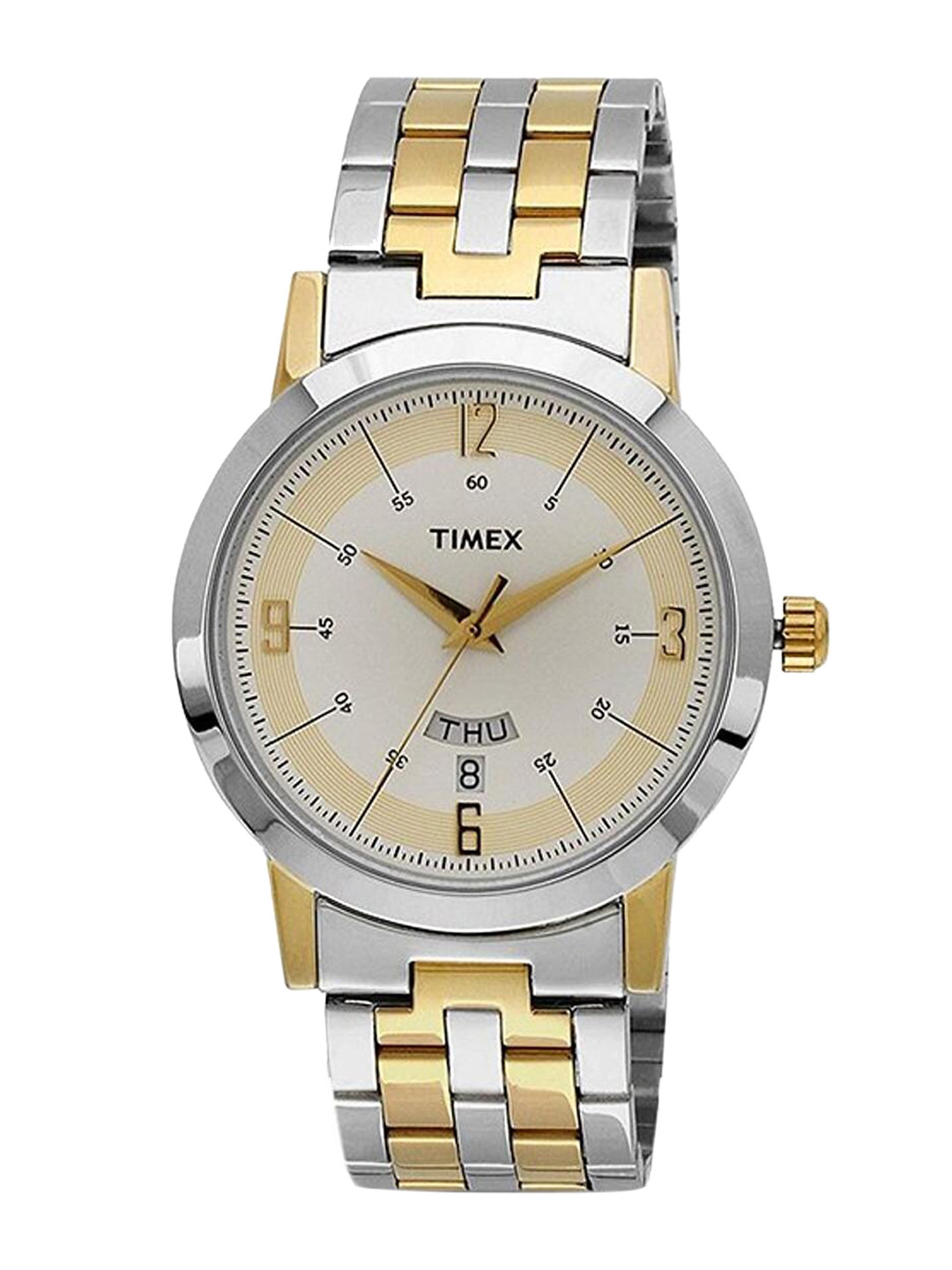 

Timex Men Bracelet Style Straps Analogue Watch TW000T120, Silver