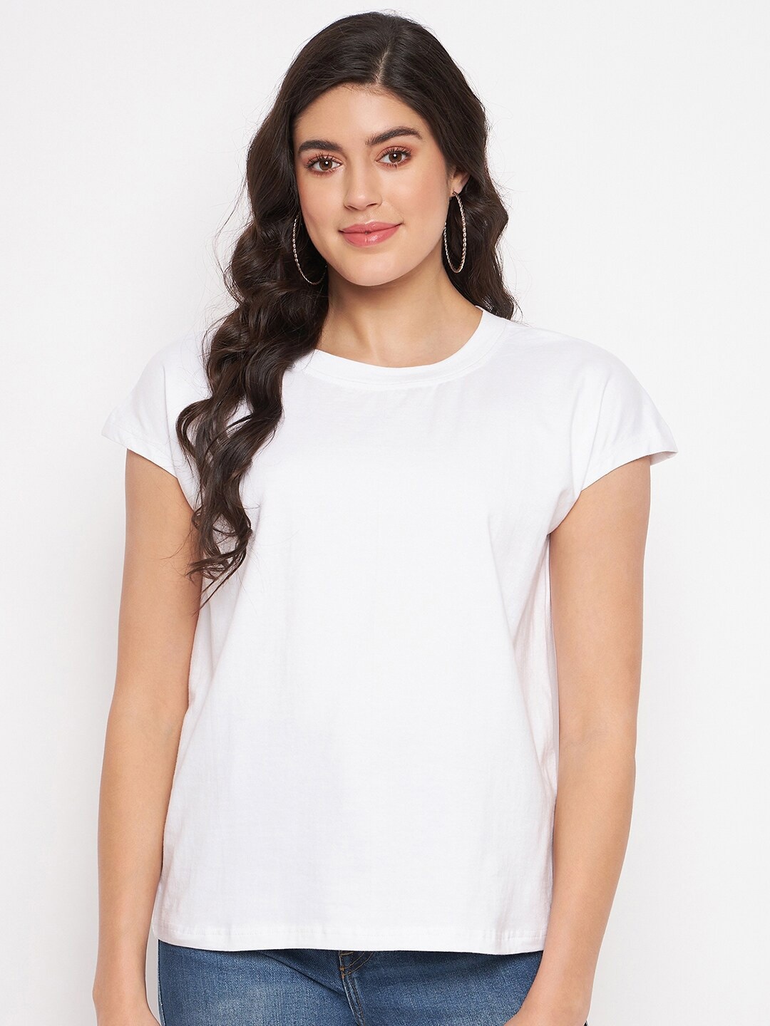

BRINNS Round Neck Raglan Sleeves T-Shirt, White