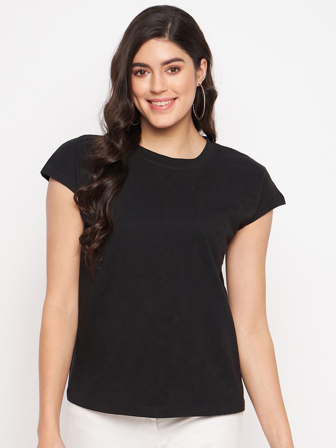 

BRINNS Round Neck Raglan Sleeves T-Shirt, Black