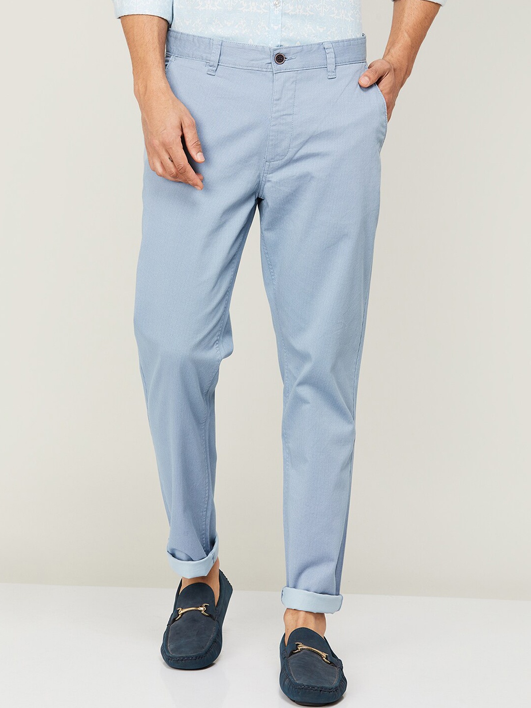 

CODE by Blue Lifestyle Men Mid-Rise Slim Fit Formal Trousers
