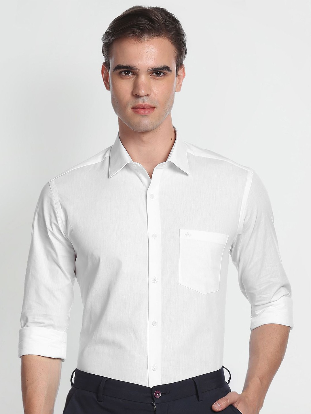 

Arrow Long Sleeves Slim Fit Pure Cotton Formal Shirt, White